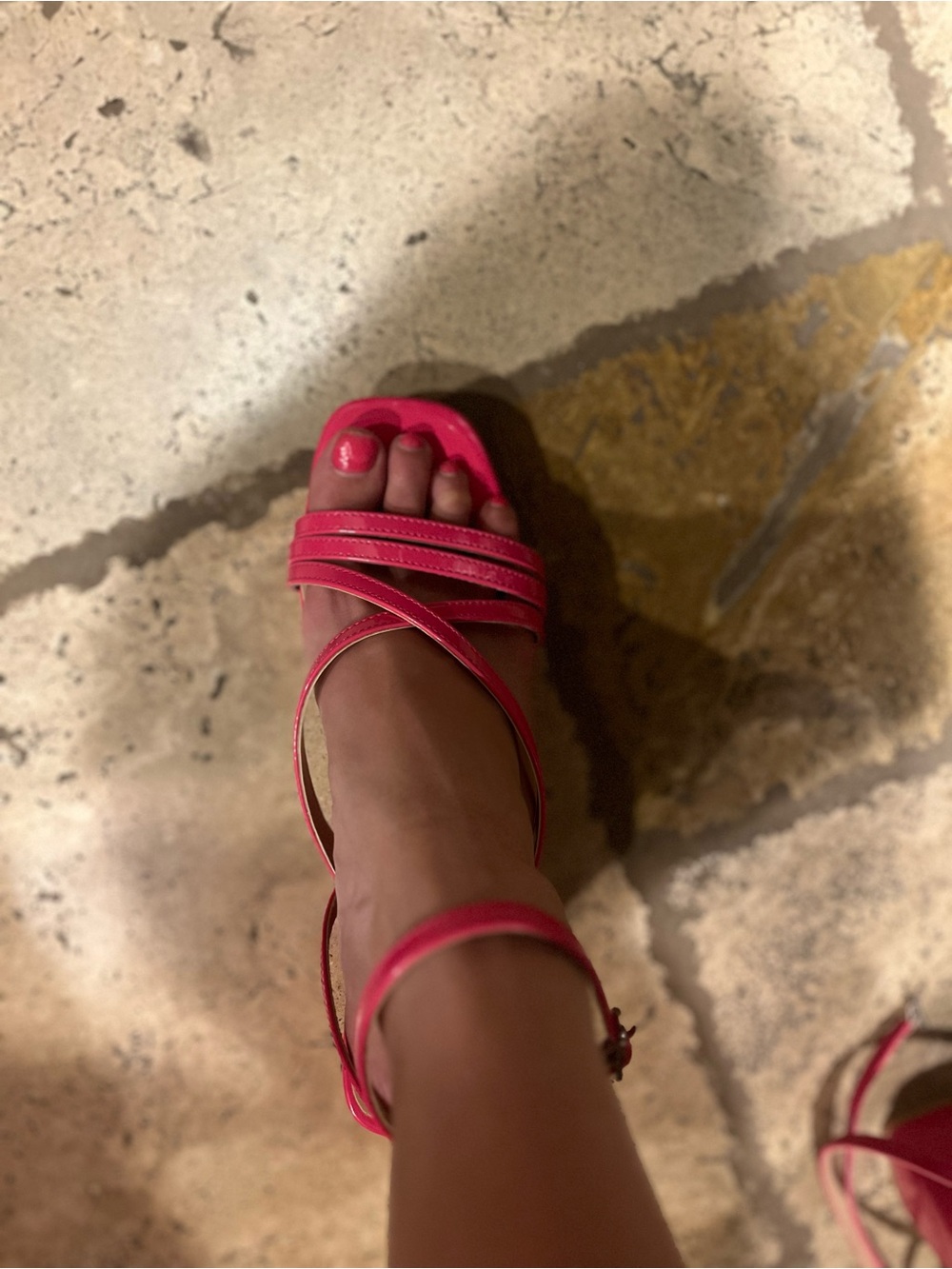 Women's Hot Pink Strappy Heels